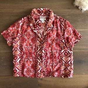 ZOE RACHEL Button down short sleeve